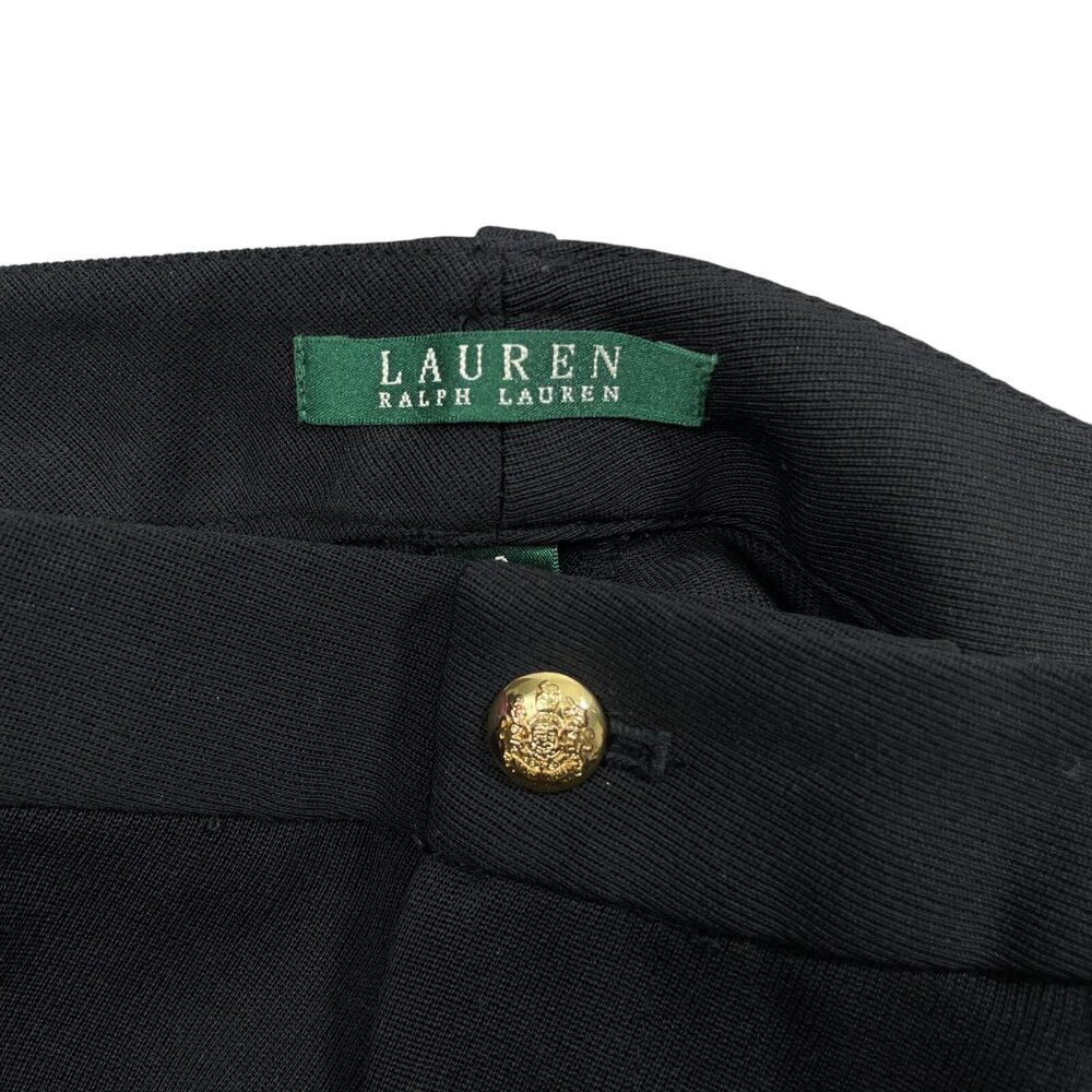 Lauren Ralph Lauren 6 Black Dress Pants (loose hem) 100% Wool - Picture 2 of 6